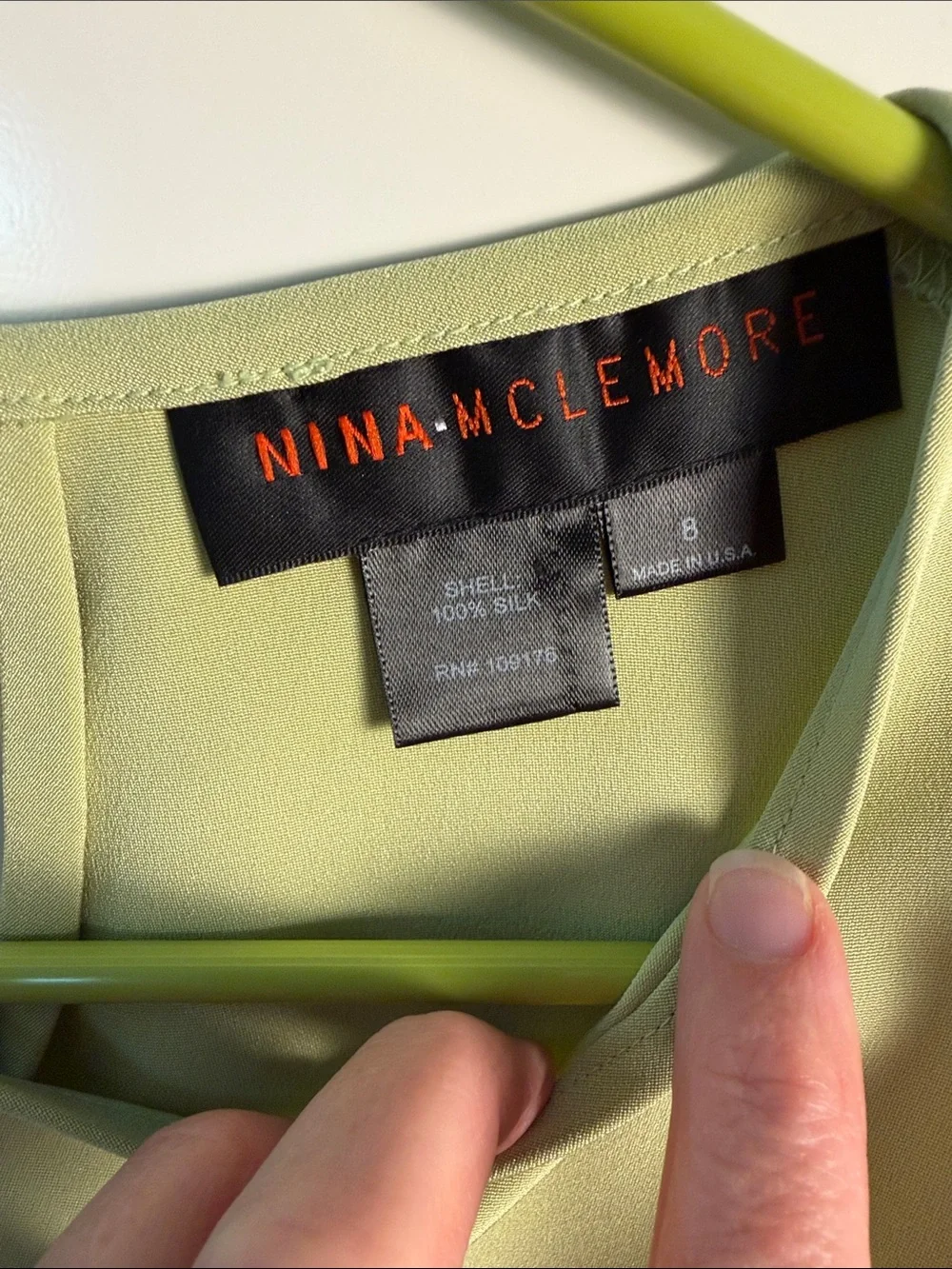 Nina Mclemore Set- Lime Green Tweed Blazer and 100% Silk Matching Top